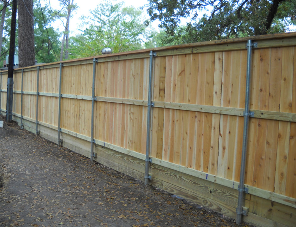 Steel Post Double Base Cactus Fence A Pearland Fence Company