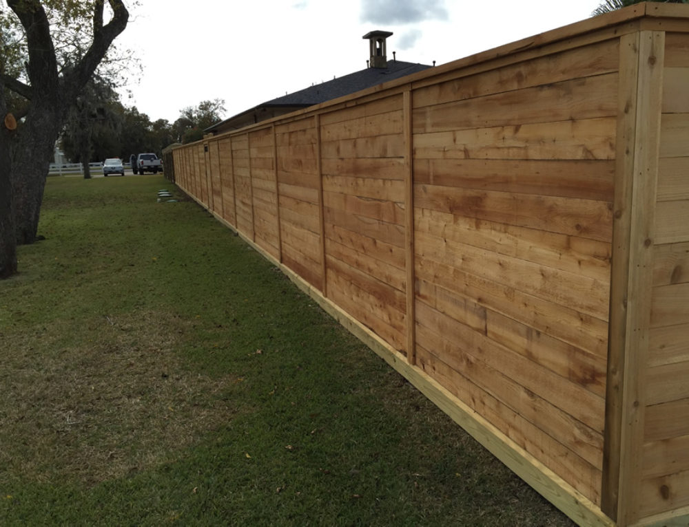 Horizontal Fence Before - Cactus Fence A Pearland Fence ...